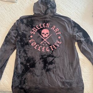 Sullen Art Collective Black and Pink Hoodie